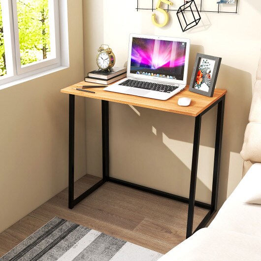 31 Inch Space-saving Folding Computer Desk for Home Office