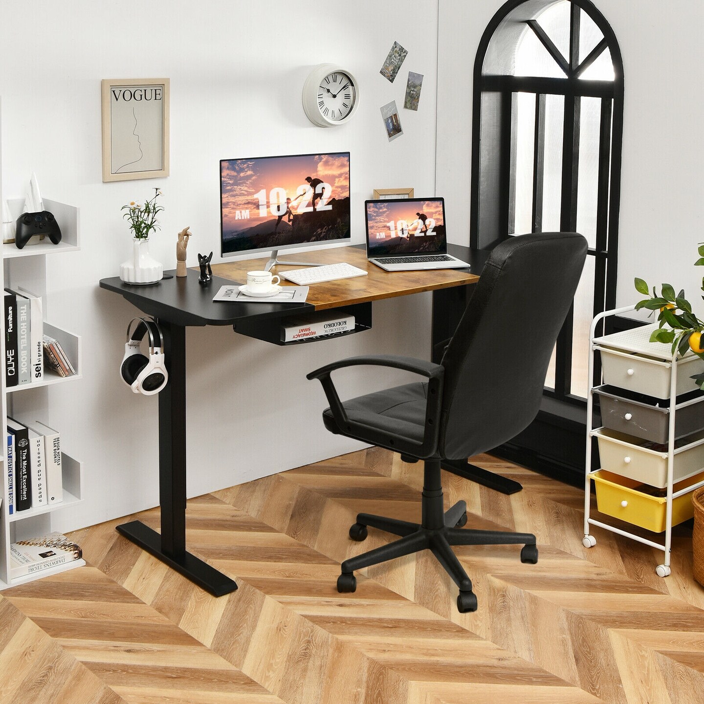 55 Inch x 28 Inch Electric Standing Desk with USB Port