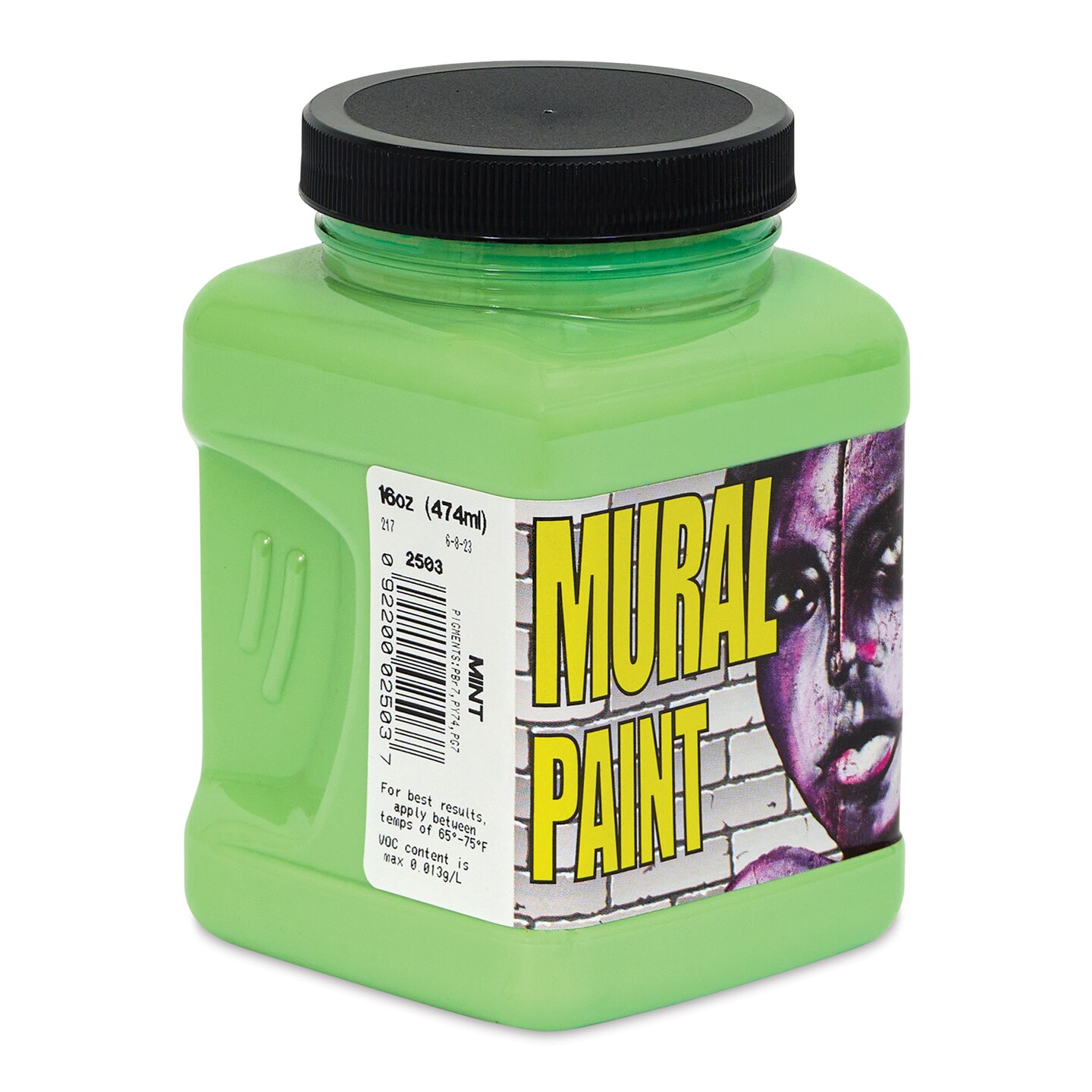 Chroma Acrylic Mural Paint - Mint, 16 oz Jar