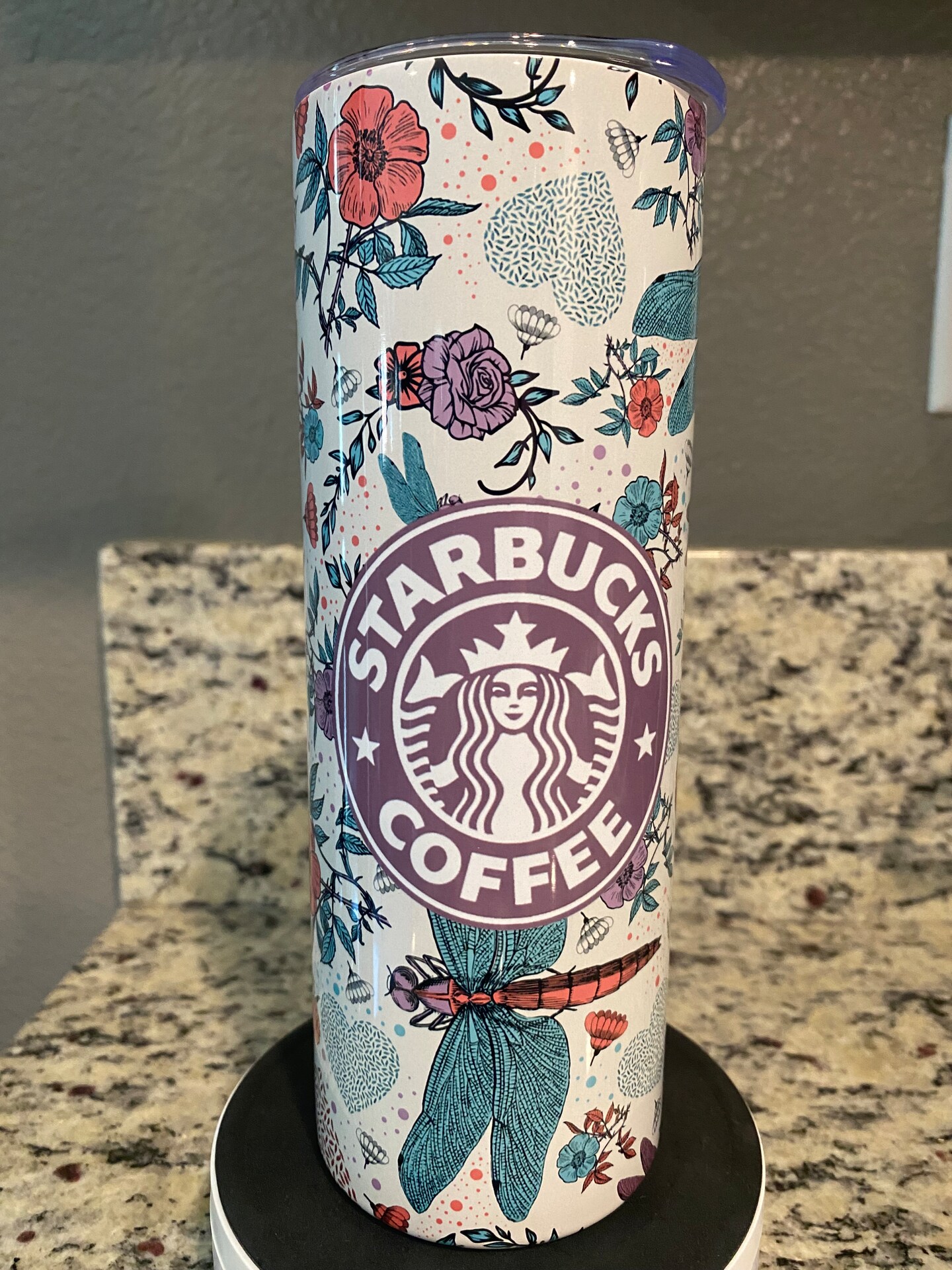 Dragonfly Starbucks Cup, Dragonflies Reusable Venti Cold Custom Tumbler  With Lid, Holographic Iced Coffee Cup - Yahoo Shopping