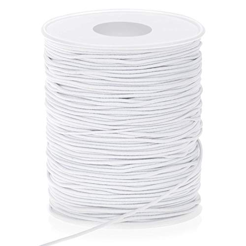 Elastic String for Bracelets, 2 Rolls 1 mm Sturdy Stretchy Elastic Cord for  Jewelry Making, Necklaces, Beading Black+White