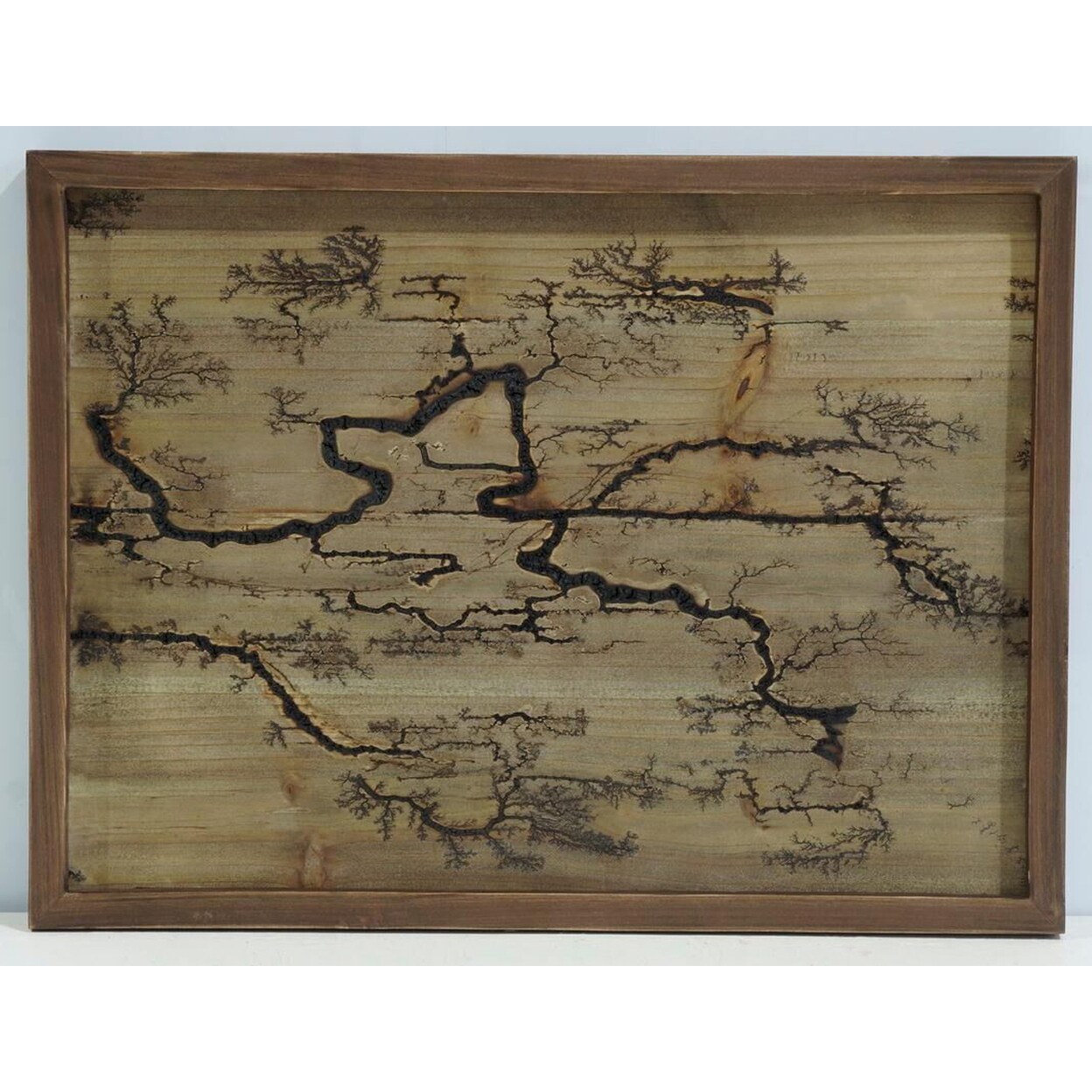 TX USA Corporation   Home Decorative Rectangle Lichtenburg Wood Burning Wall Art -Brown