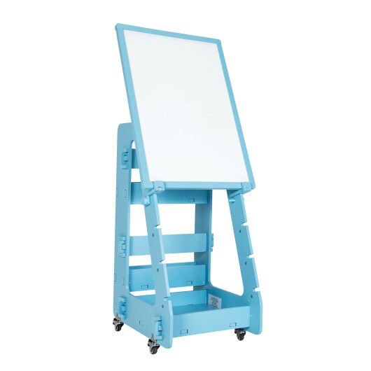 Kids' Standing Art Easel with 4-Level Adjustable Height and Multi-Functional Drawing Board