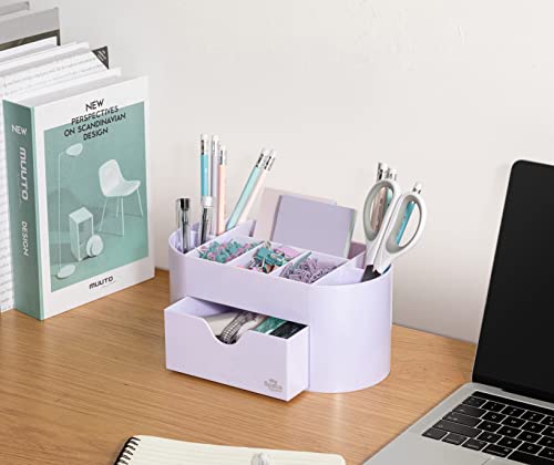 My Space Organizers Desk Organizer Pen Holder Acrylic for Office Supplies and Desk Accessories Clear Office Organization Desktop Organizer for Room
