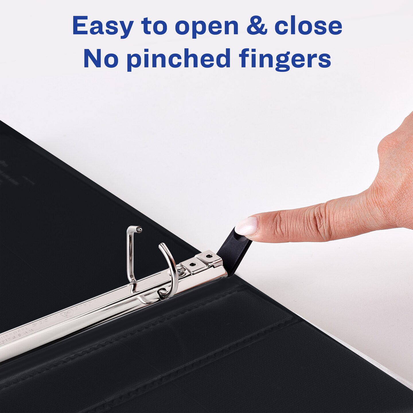 Avery Heavy-Duty 3 Ring Binders, 1 Inch One Touch EZD Rings, 2 Black Binders (46047)