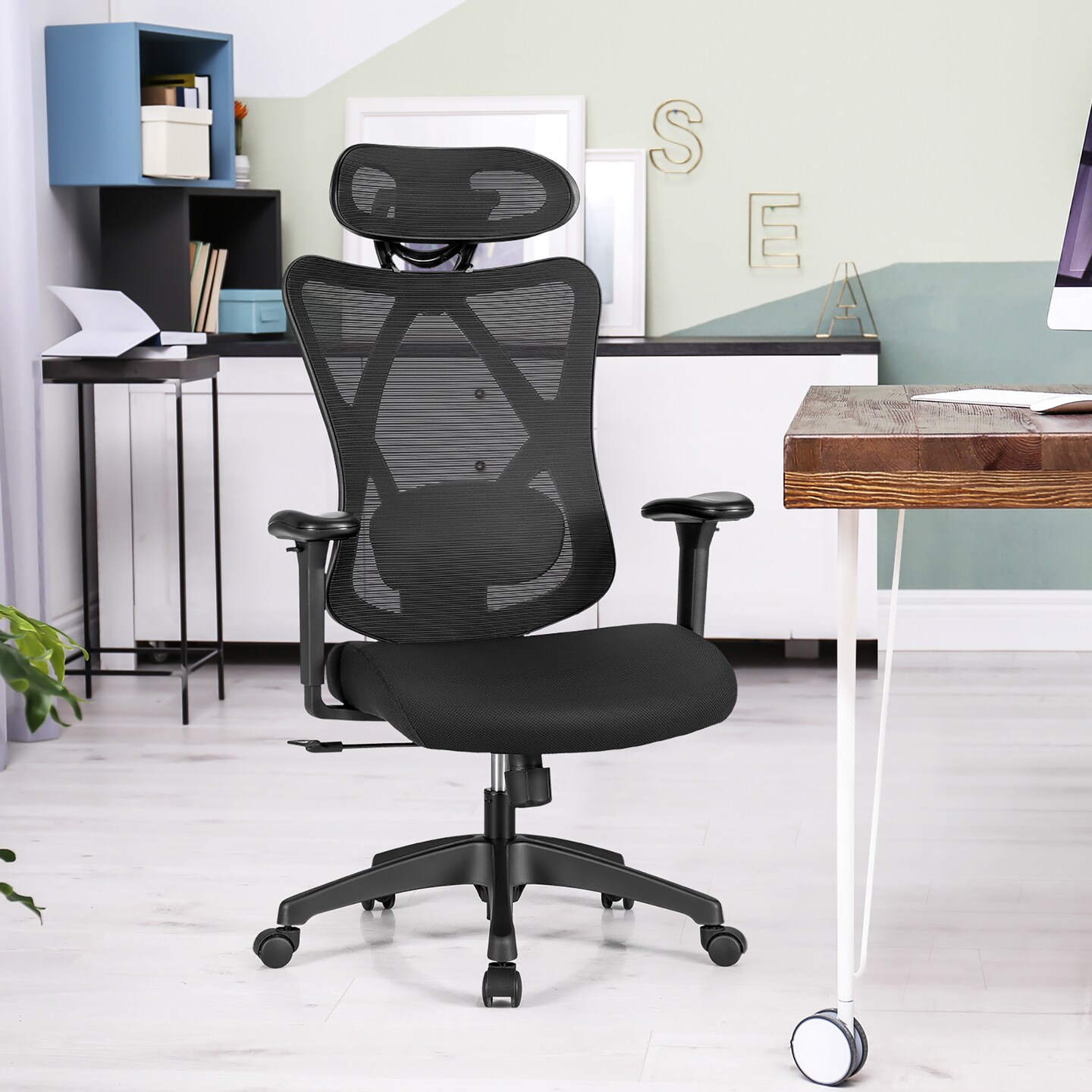 Costway Ergonomic High Back Mesh Office Chair w/ Adjustable Lumbar Support