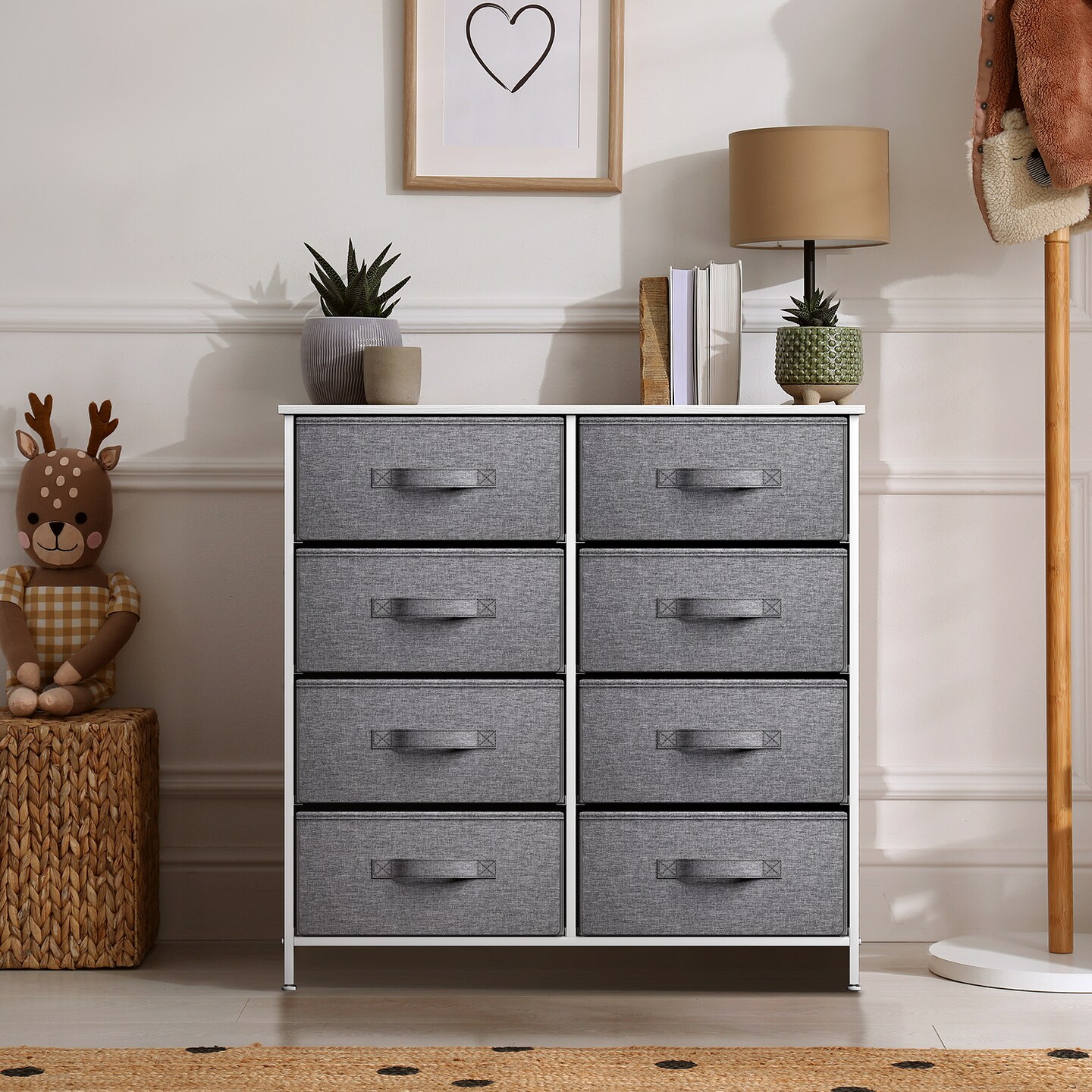 Sorbus Extra Wide Dresser Organizer With 8 Drawers - Large Storage Furniture for Bedroom, Hallway, Living Room, Nursery & Closet