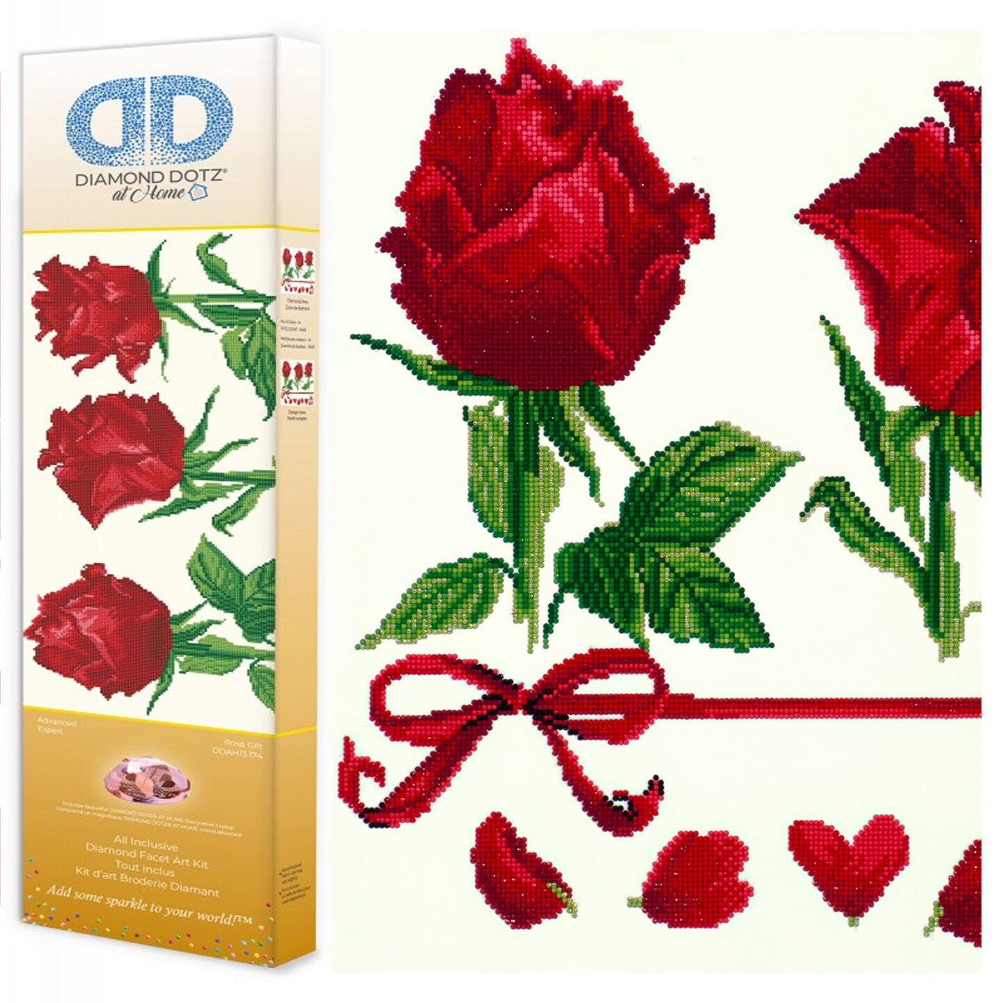 Diamond Dotz at Home Rose Gift Diamond Painting Kits for Adults - Diamond Art Kits a Relaxing Creative Craft Kit with Dotz Gems 26x20
