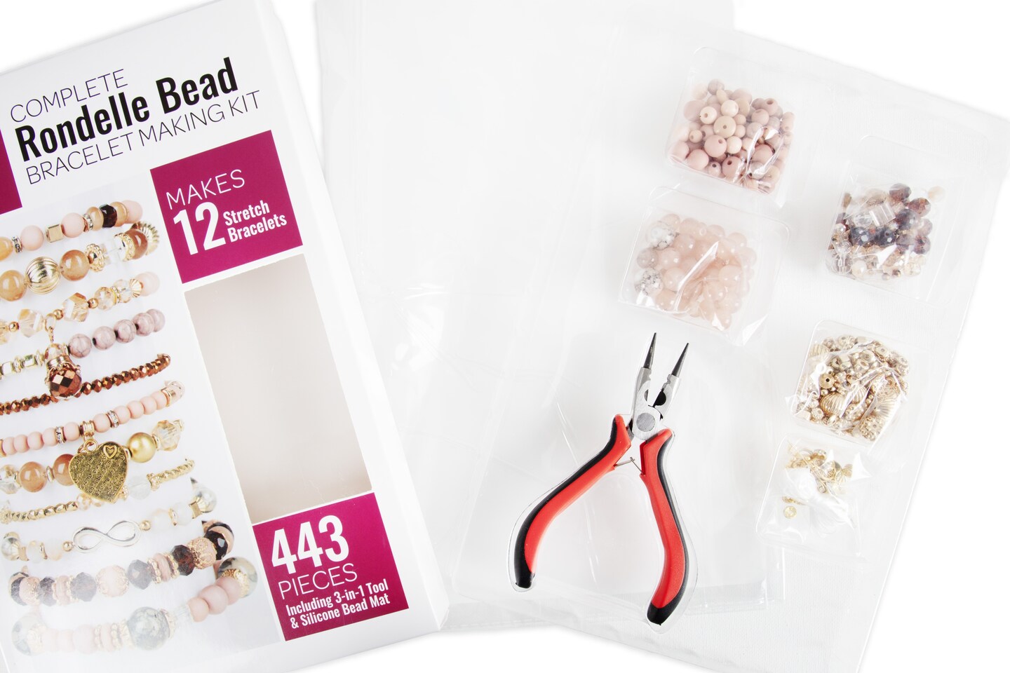 Cousindiy Rondelle Bead Bracelet Making Kit-gold 