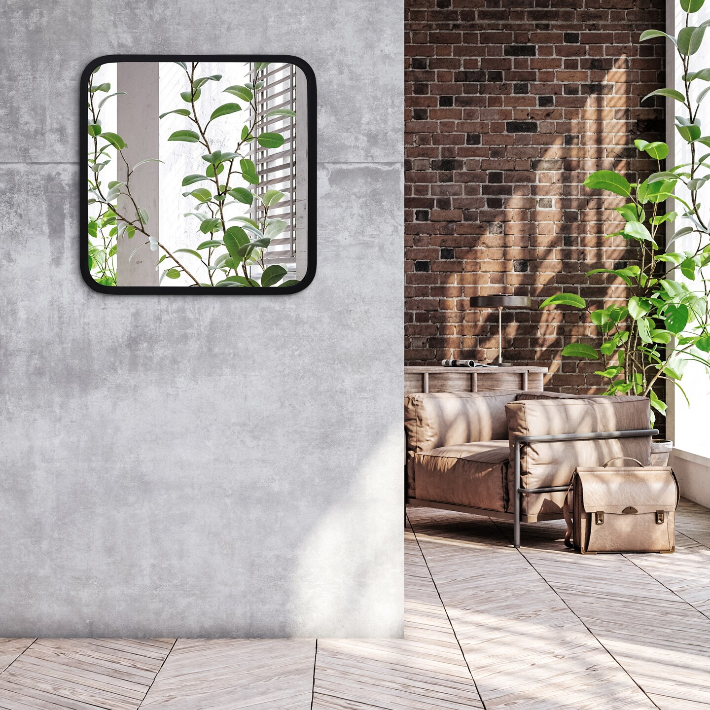 Americanflat Framed Round Mirror - Circle Mirror for Bathroom, Bedroom, Entryway, Living Room - Large Black Circle Mirror for Wall Décor