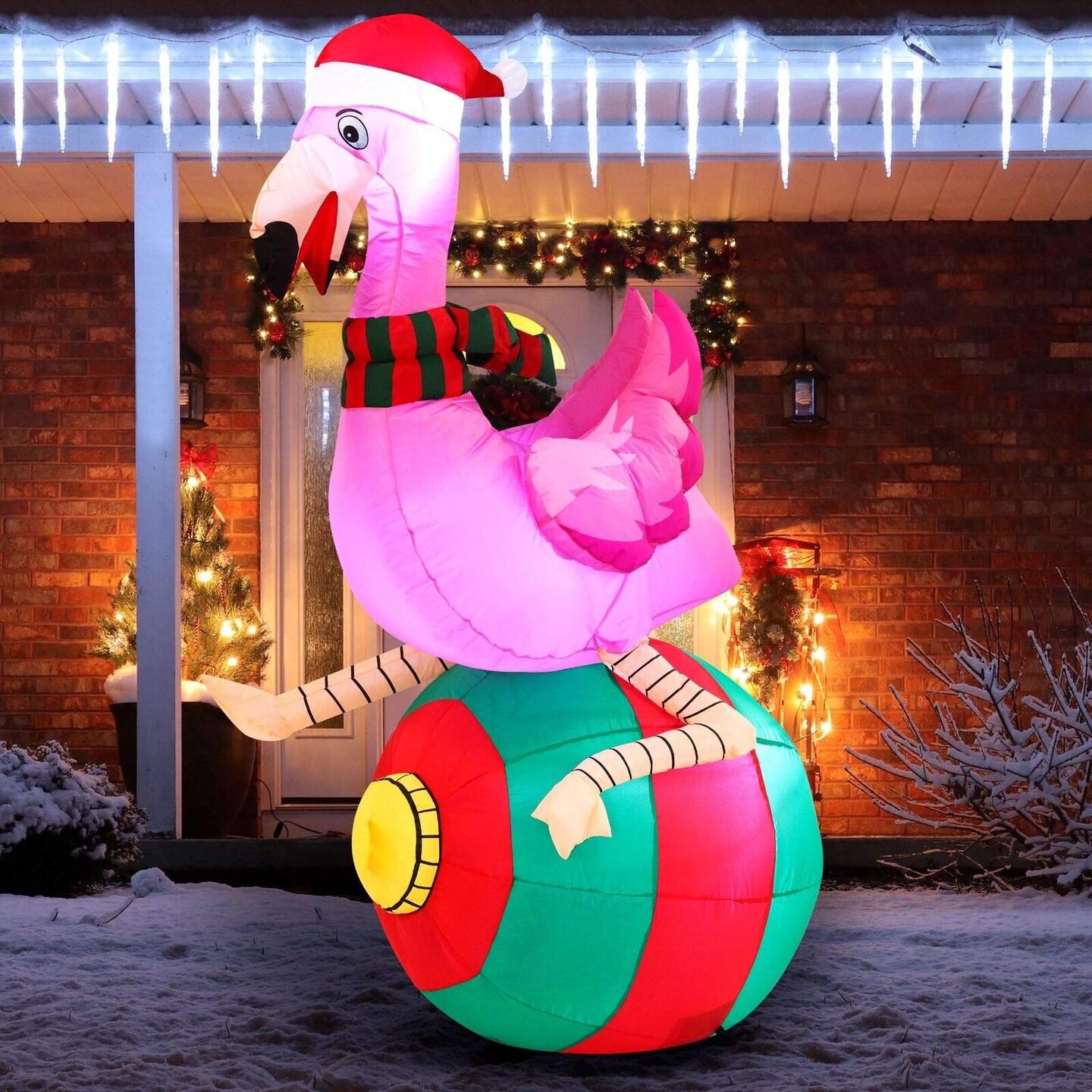 Christmas Inflatable Decorations Flamingo on Ornament