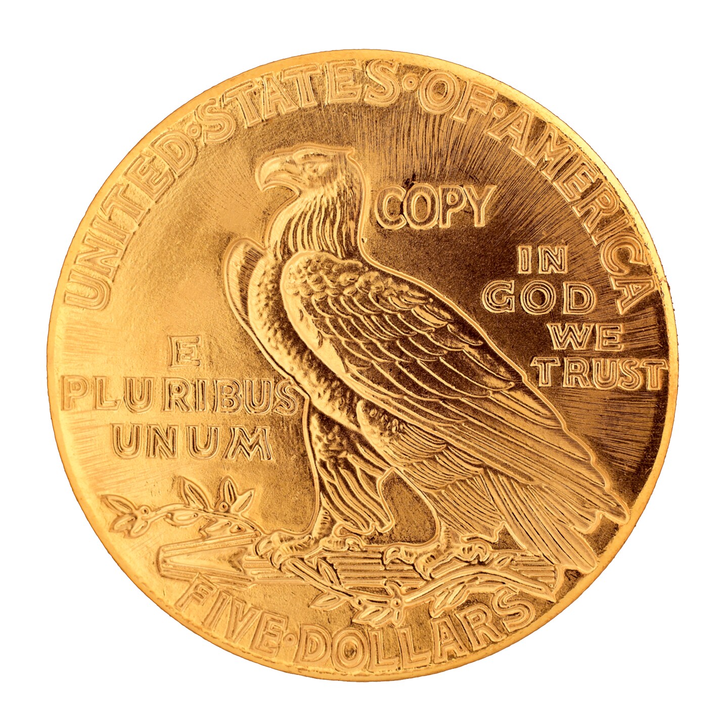 Tribute to America&#x27;s Most Beautiful Coins - $5 Indian Head Gold Piece 1908-1929 Replica Coin