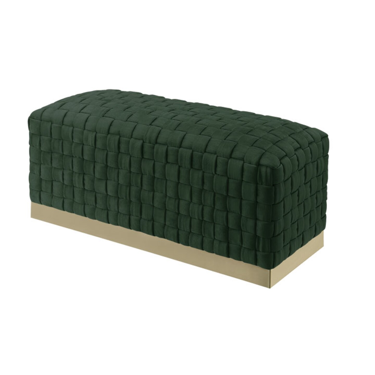 Diamond Velvet Hand Woven Upholstered Bench