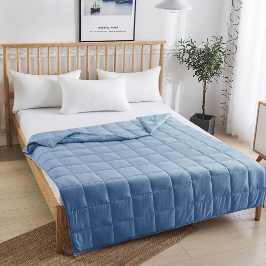 Heavy Weighted Blanket Natural Bamboo Fabric Soft Breathable