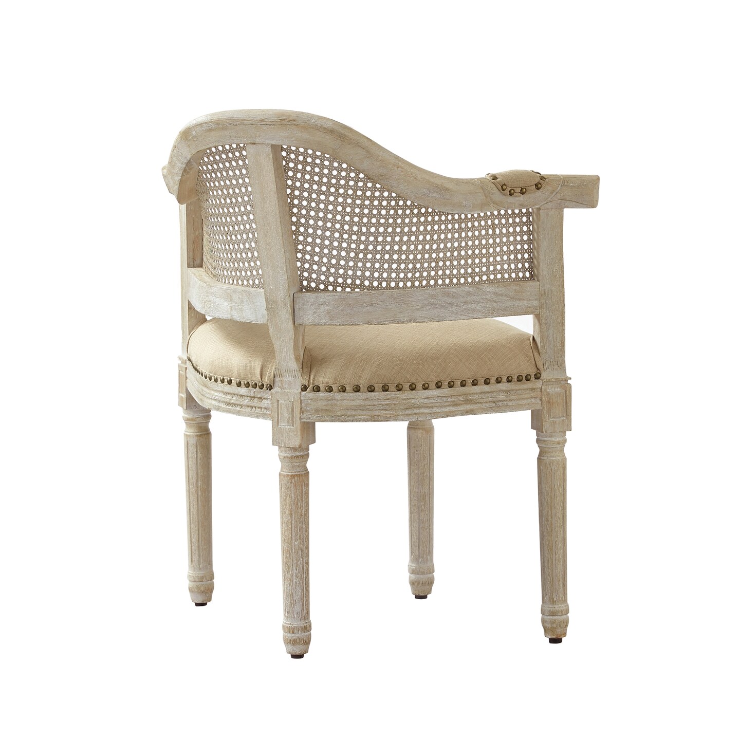 Edmond Linen Accent Chair With Nailhead Trim