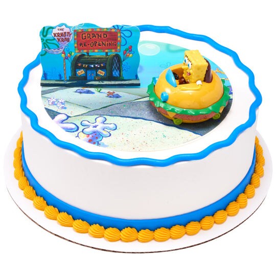 SpongeBob SquarePants Krabby Patty DecoSet&#xAE; Cake Decoration
