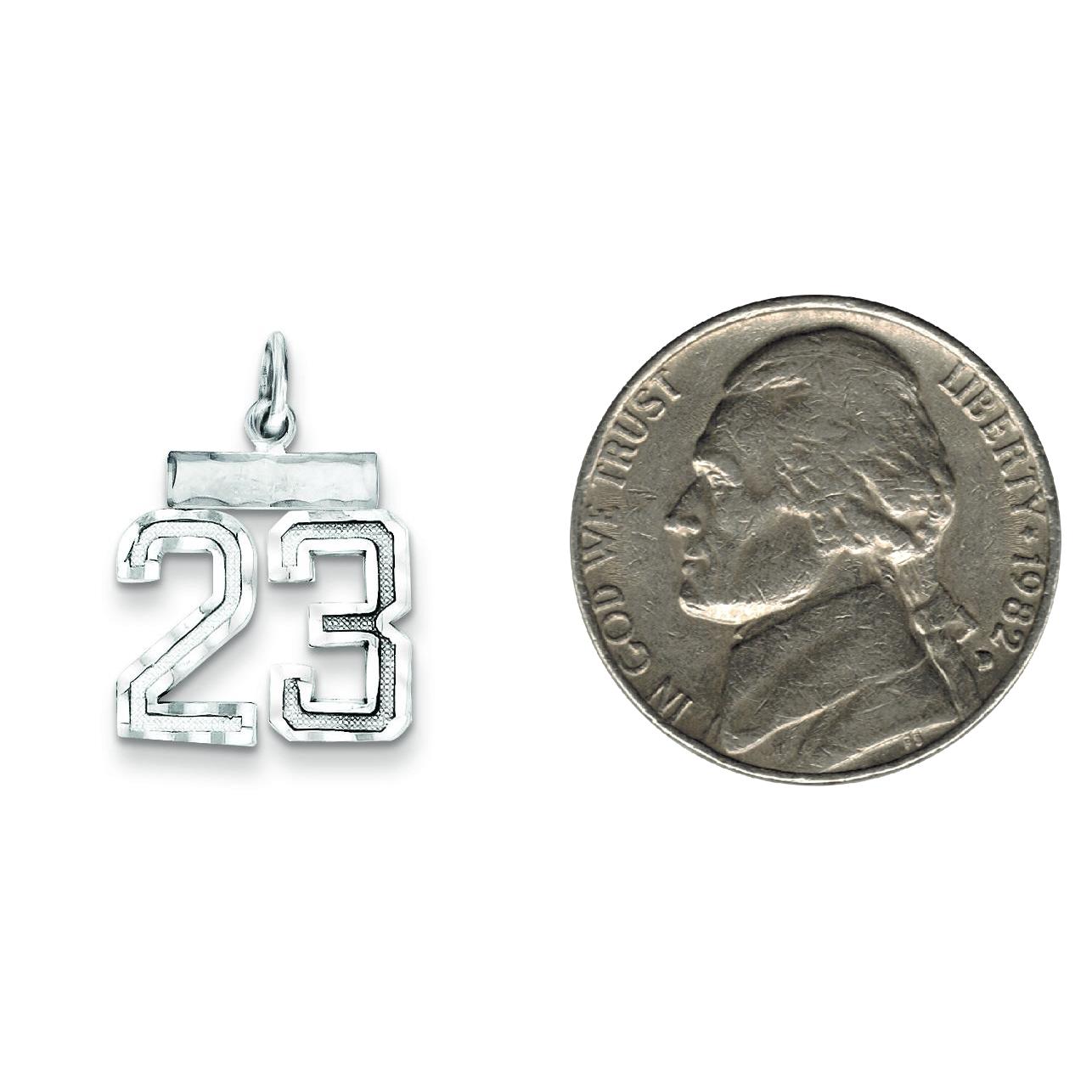 thumbnail image 2 of The Black Bow Sterling Silver, Small Polished Number 7 Necklace - 16 In 2 of 10