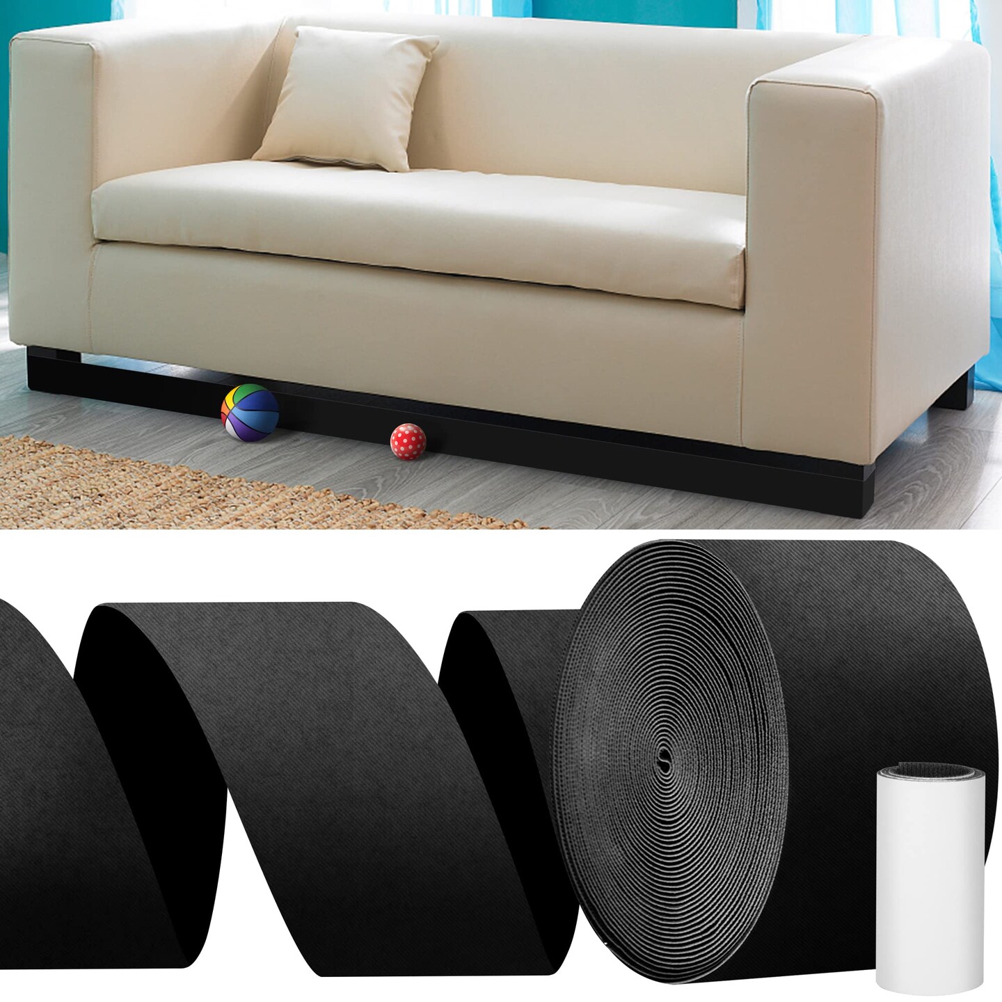 Toy Blockers for Couch with Cylindrical Legs under Couch Blocker