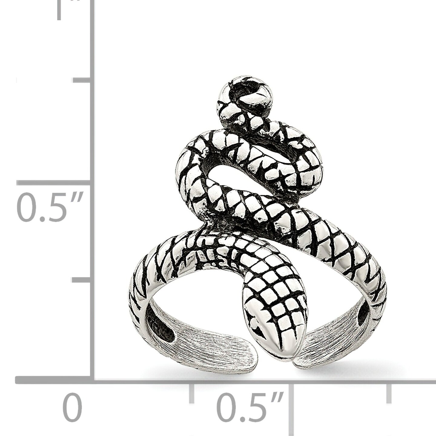 Sterling Silver Snake Toe Ring, Silver Ring, Snake Ring – Indigo & Jade