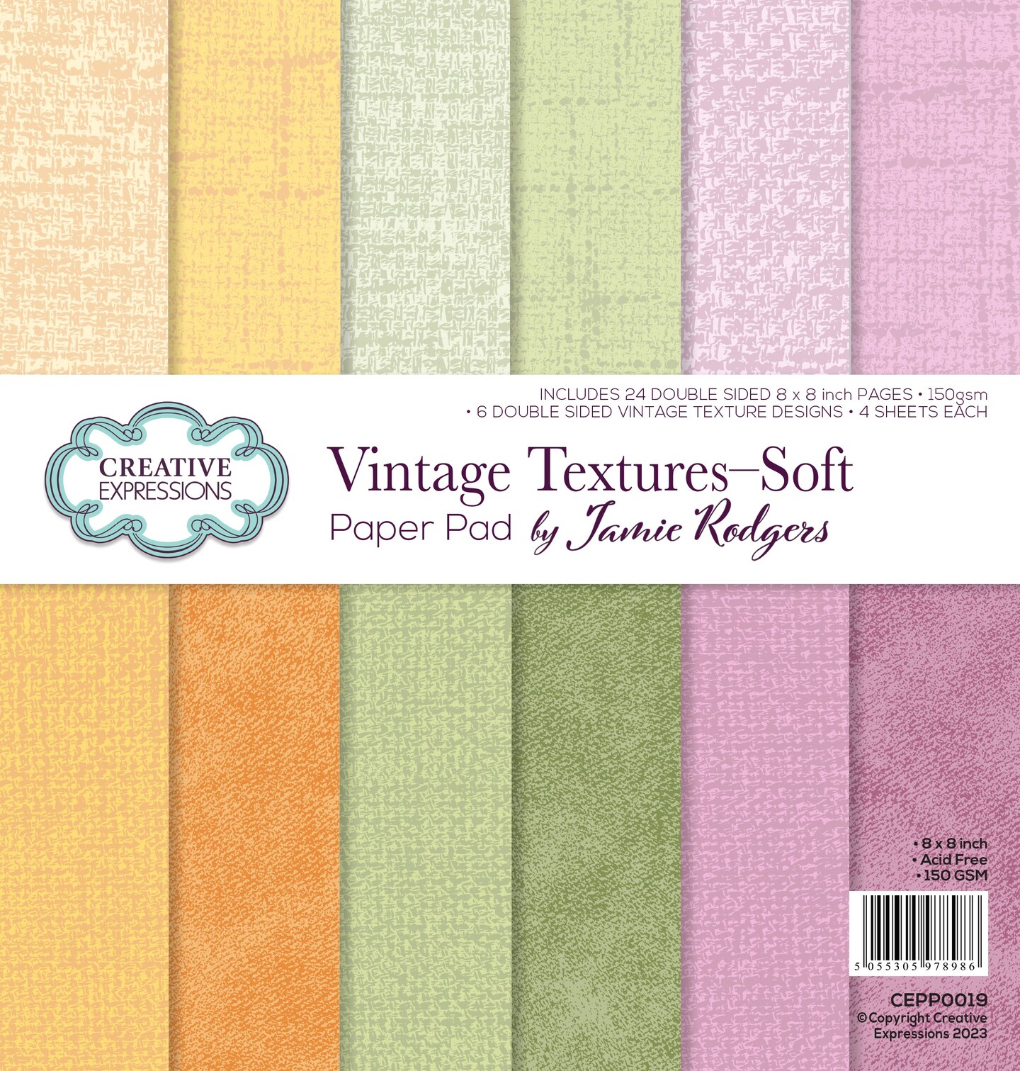Creative Expressions Jamie Rodgers Vintage Textures - Soft 8 in x 8 in ...