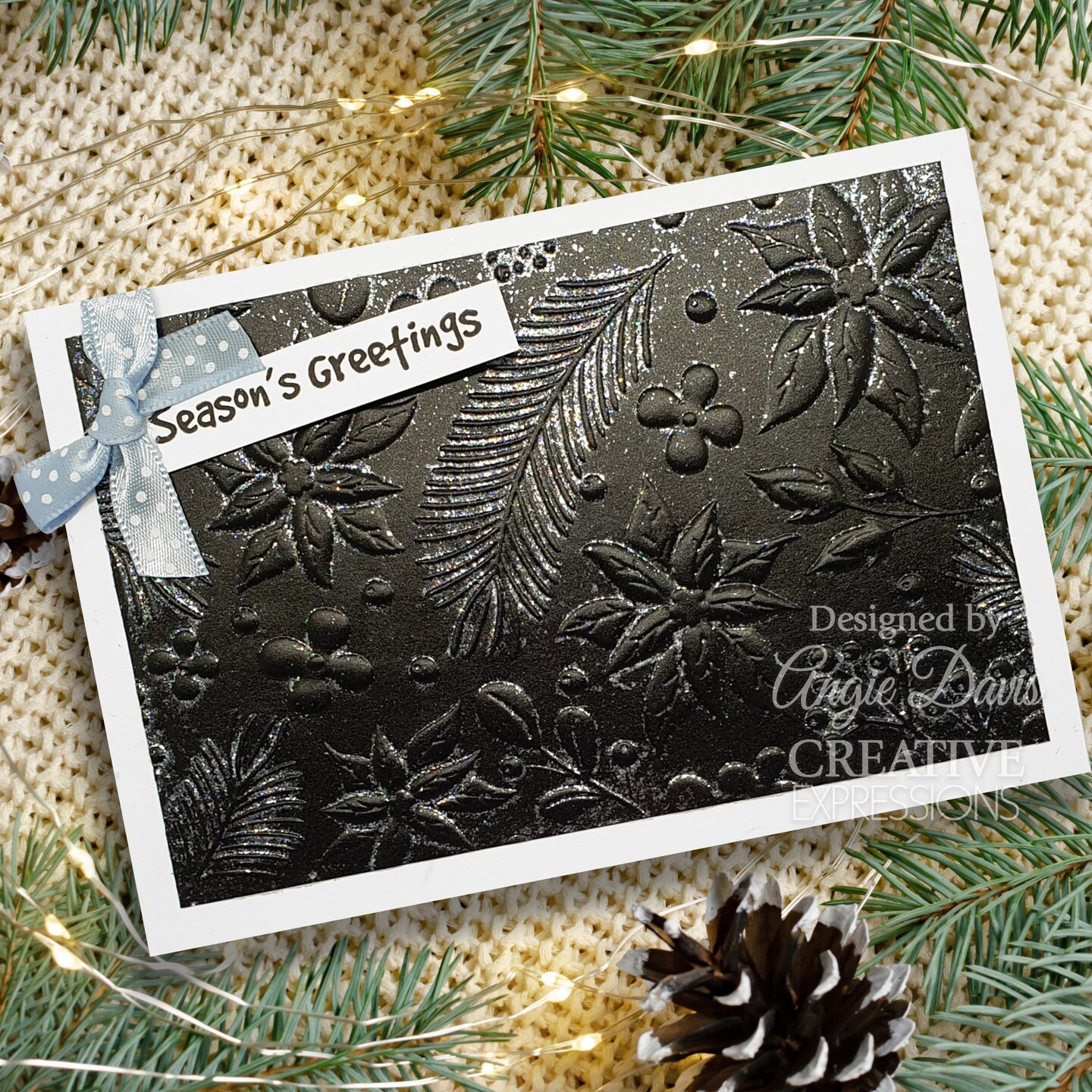 Creative Expressions  Nature&#x27;s Christmas 5 in x 7 in 3D Embossing Folder