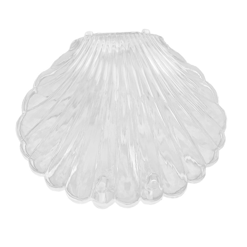 Transparent Seashell Shape Jewelry Necklace Bracelet Storage Organizer Box Case