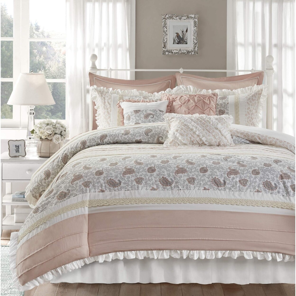 Madison Park   Dawn 9 100% Cotton Comforter, Blush - King