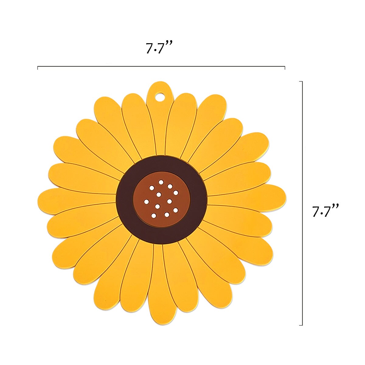 Wrapables Sunflower Coasters, Trivet Mats, Pot Holders for Cups, Drinks, Pots and Pans (Set of 2)