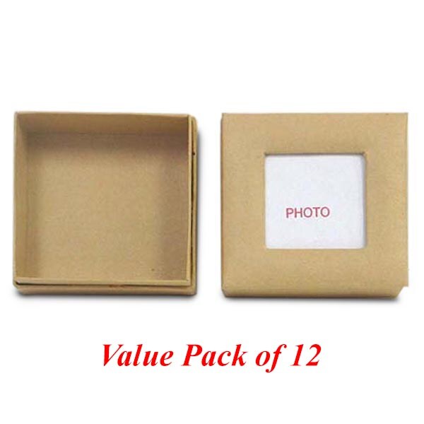 Value Pack of 12 Square Photo Box -  Small