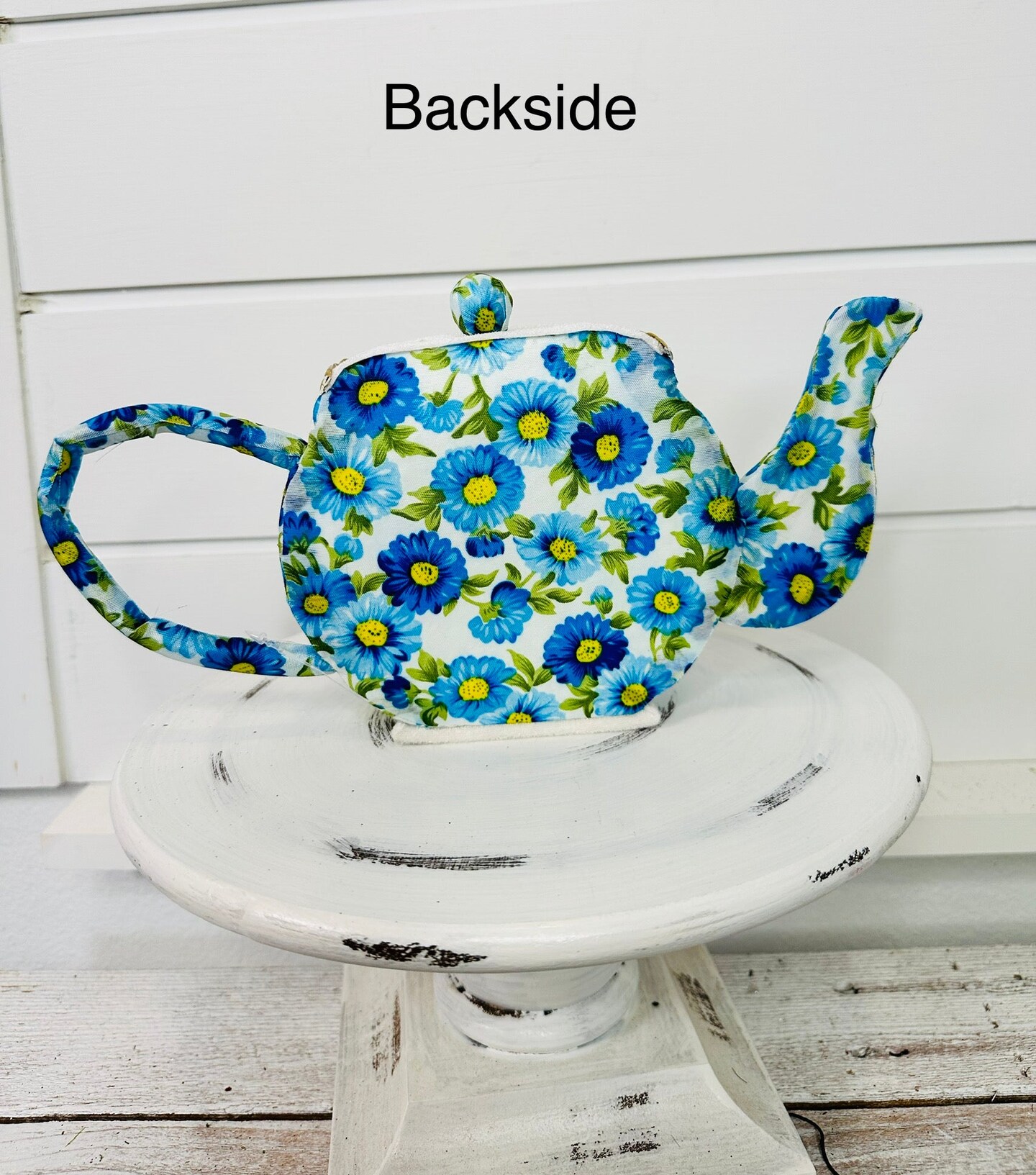 H6xW10 Blue Foam Tea Pot Ornament/Wreath Attachment: A Charming and Versatile Accent for Your Wreaths-63202BL