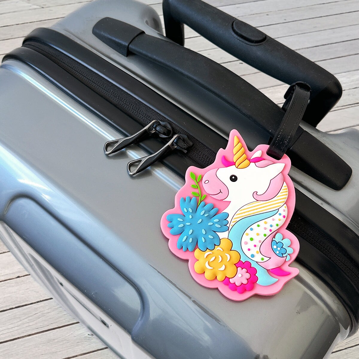 Wrapables Silicone Animal Luggage Tag with ID Card (Set of 3)