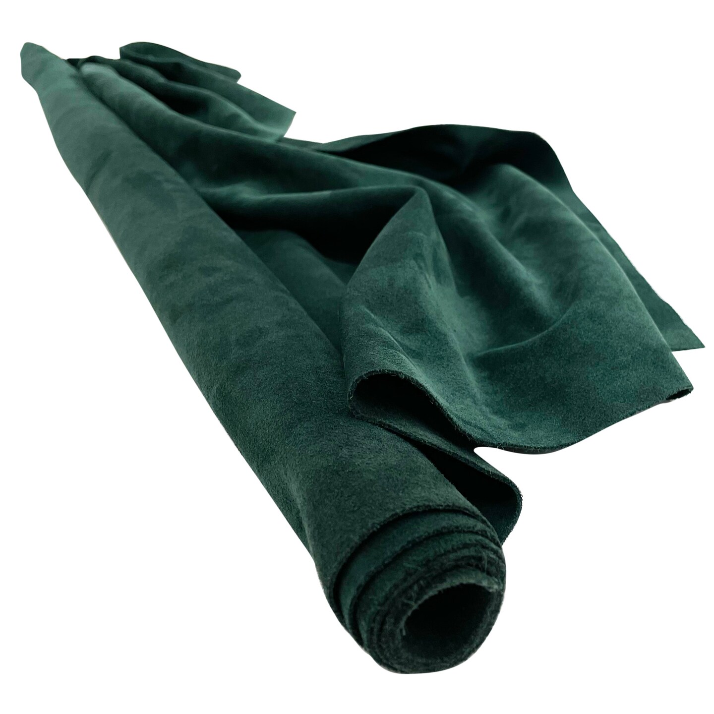 Pine Green Italian Suede Leather Hide 1 &#x2013; 1.2 mm by Lalaland Leather