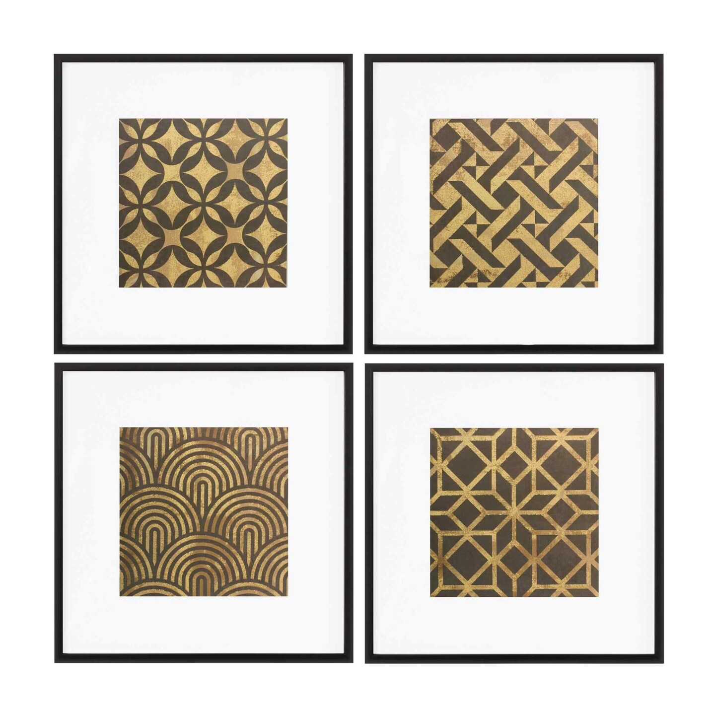 Melrose Geometric Framed Wall Art - 20&#x22; x 20&#x22; - Set of 4