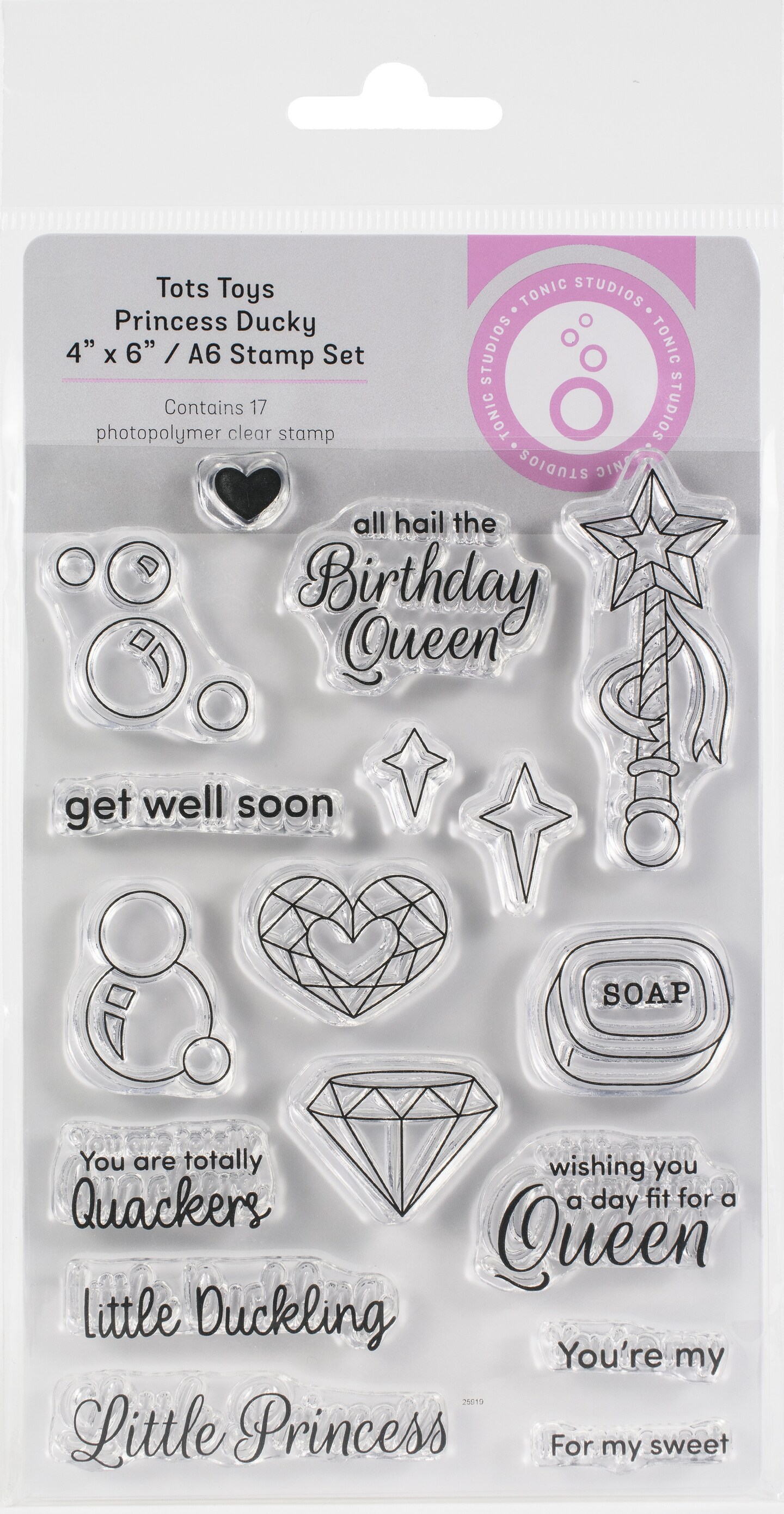 Tonic Studios Clear Stamp Set-Princess Ducky