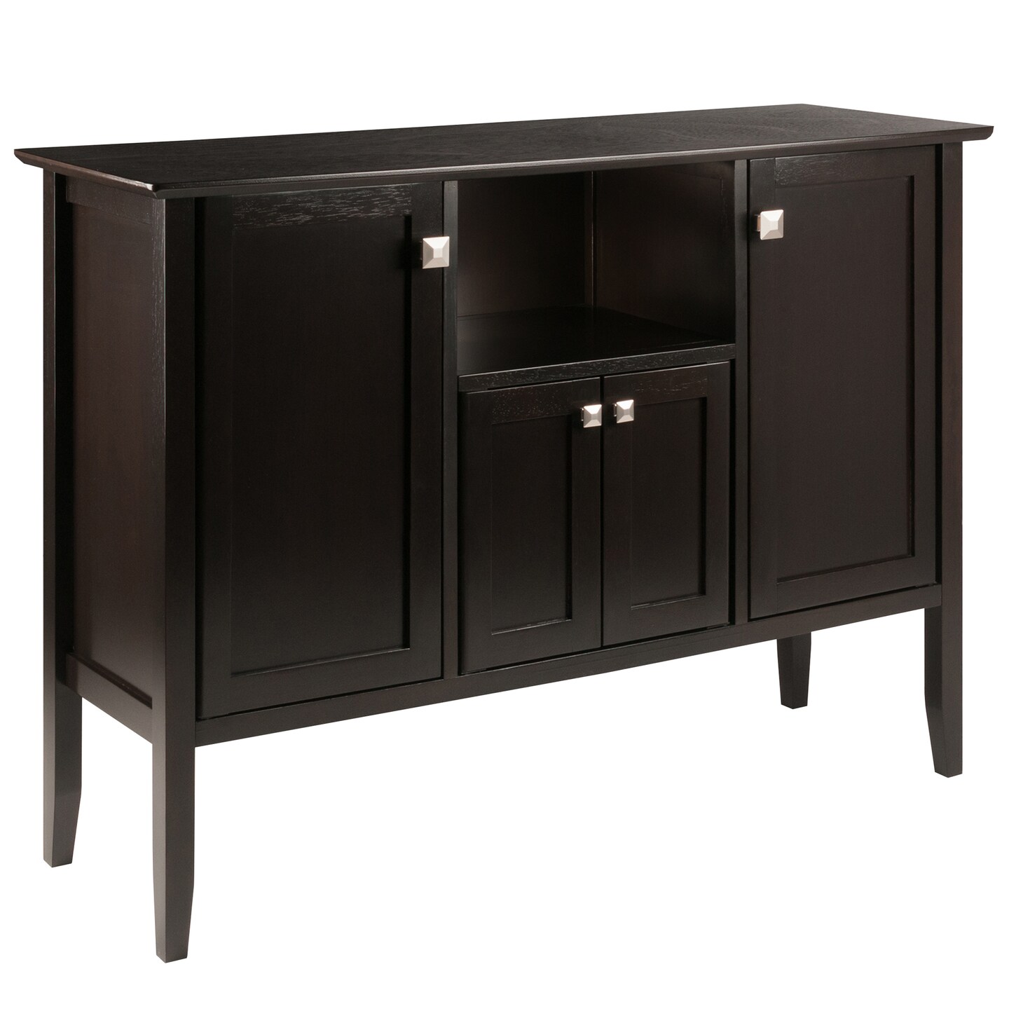 Dark brown buffet hutch deals