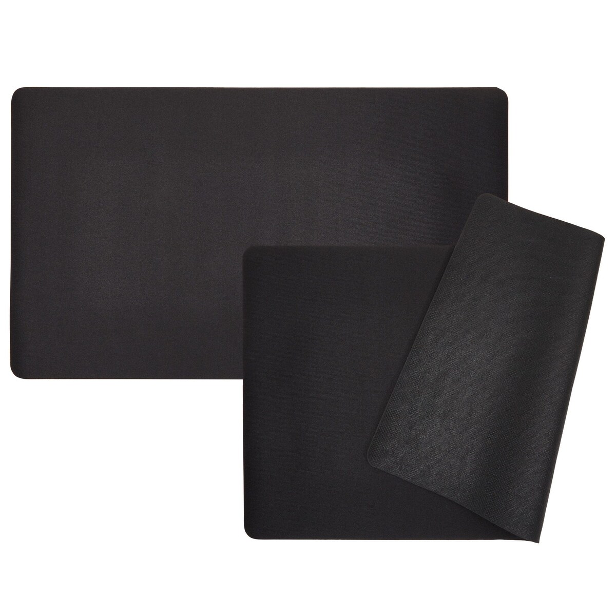 2 Pack Card Game Mat for MTG &#x2013; Board Game, Magic, and TCG Playmat, Color Black (24x14 in)