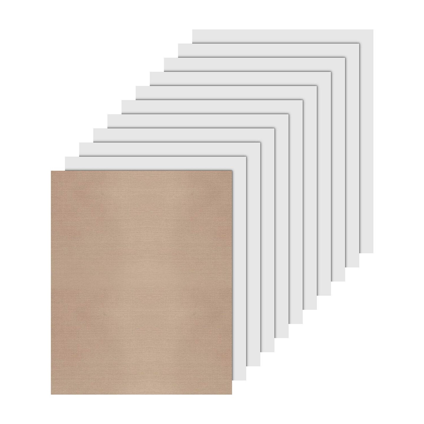 White Heat Transfer Vinyl HTV Bundle 10&#x22;x12&#x22;- 10 Pack of Premium White HTV Sheets - Iron On Vinyl for T-Shirt Best HTV Vinyl for Silhouette Cameo,Cricut