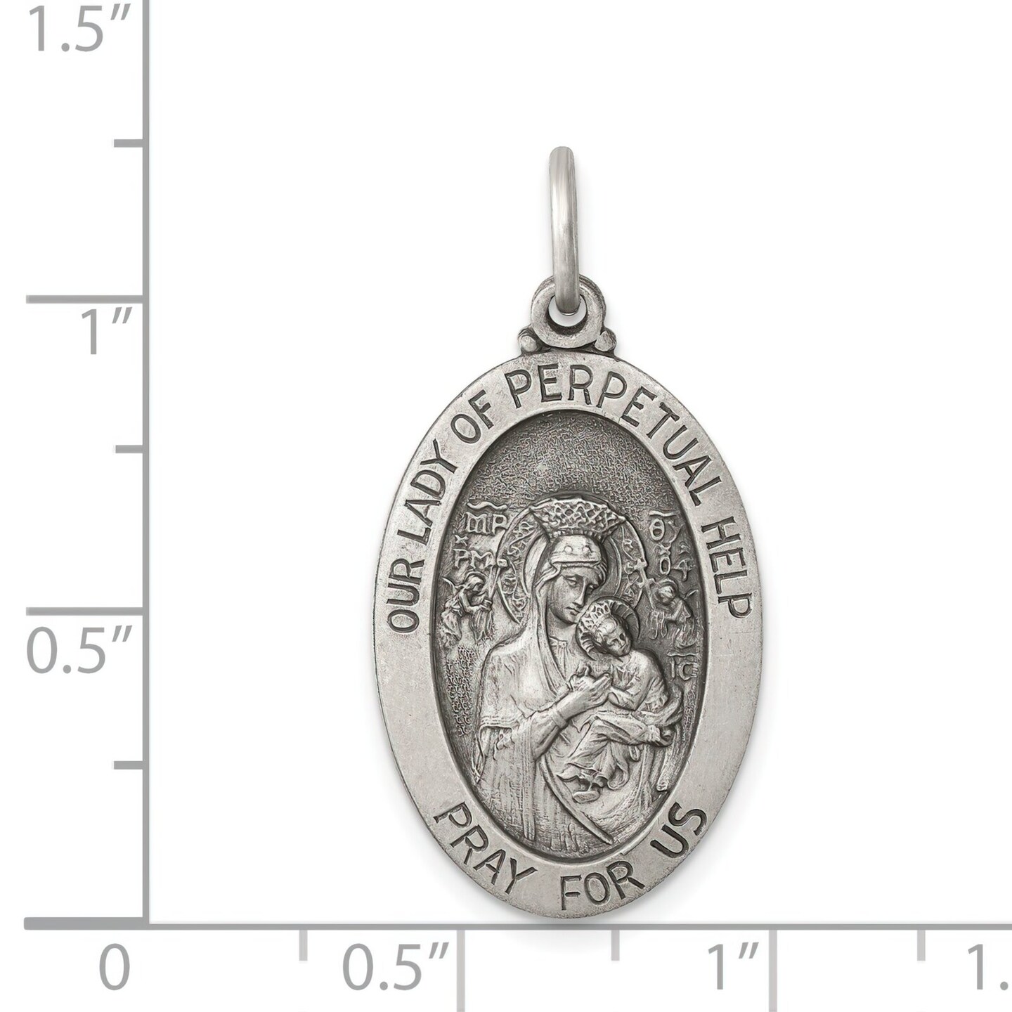 Sterling Silver Our Lady of Perpetual Help Medal