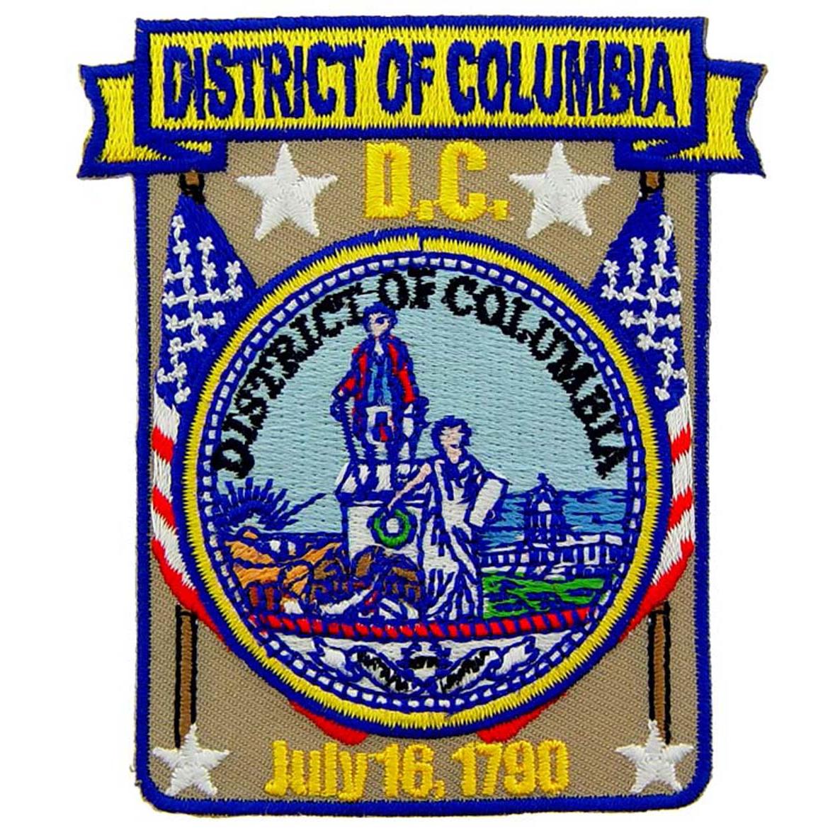 District of Columbia State Map Patch 3&#x22;