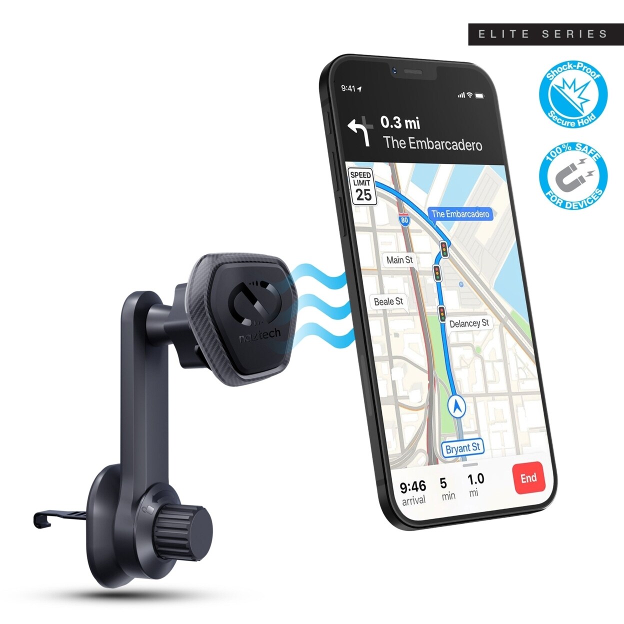 Naztech Magbuddy Elite Vent 360 Mount With Rotation For Perfect View