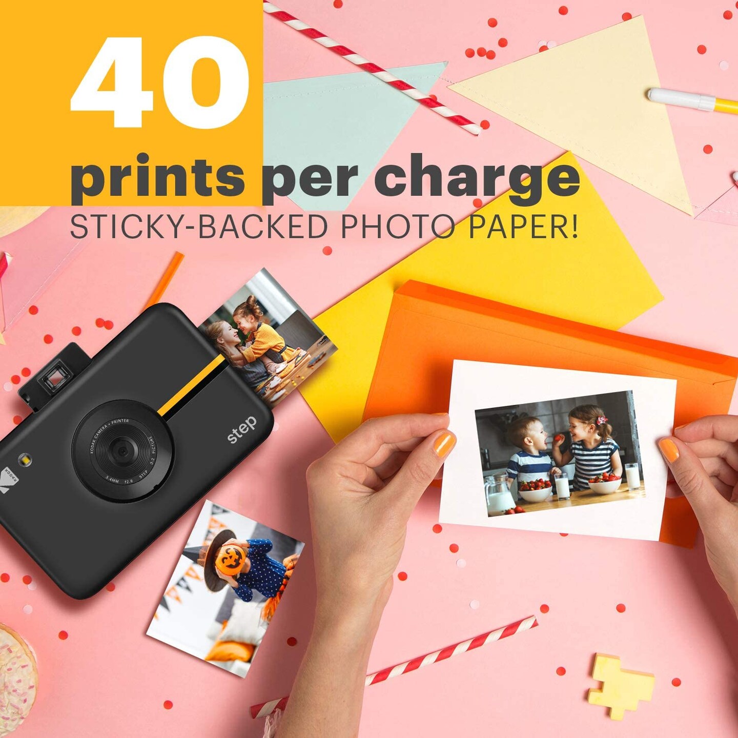 Kodak Step Digital Instant Camera with 10MP Image Sensor, ZINK Technology, Built-in Flash &#x26; 6 Picture Modes