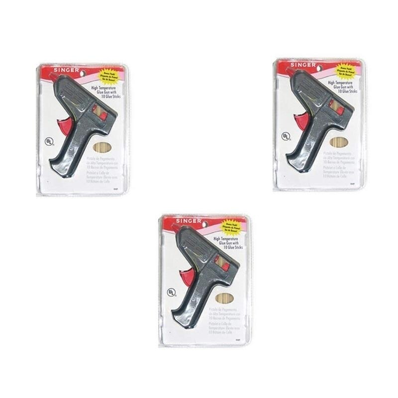 Singer - High Temperature Glue Gun with 10 Glue Sticks (Pack of 3)