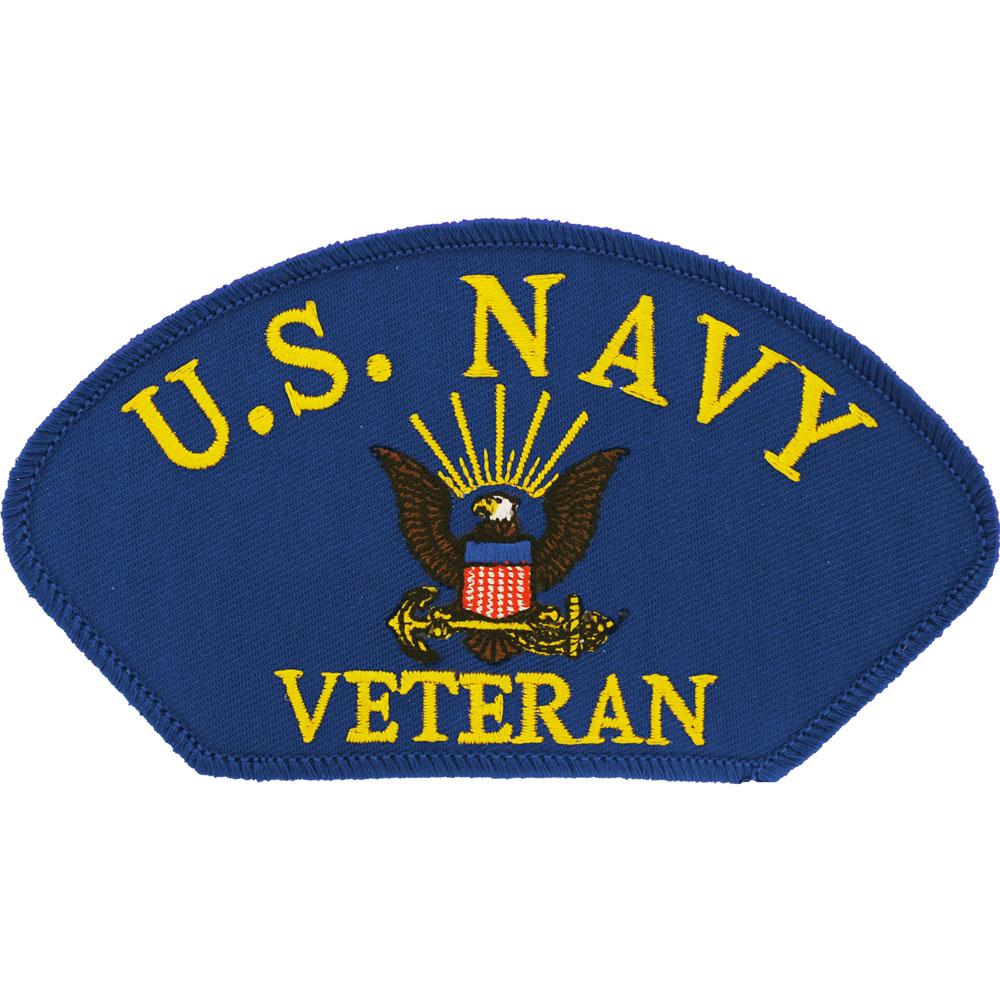 U.S. Navy Veteran Hat Patch 2 3/4&#x22; x 5 1/4&#x22;