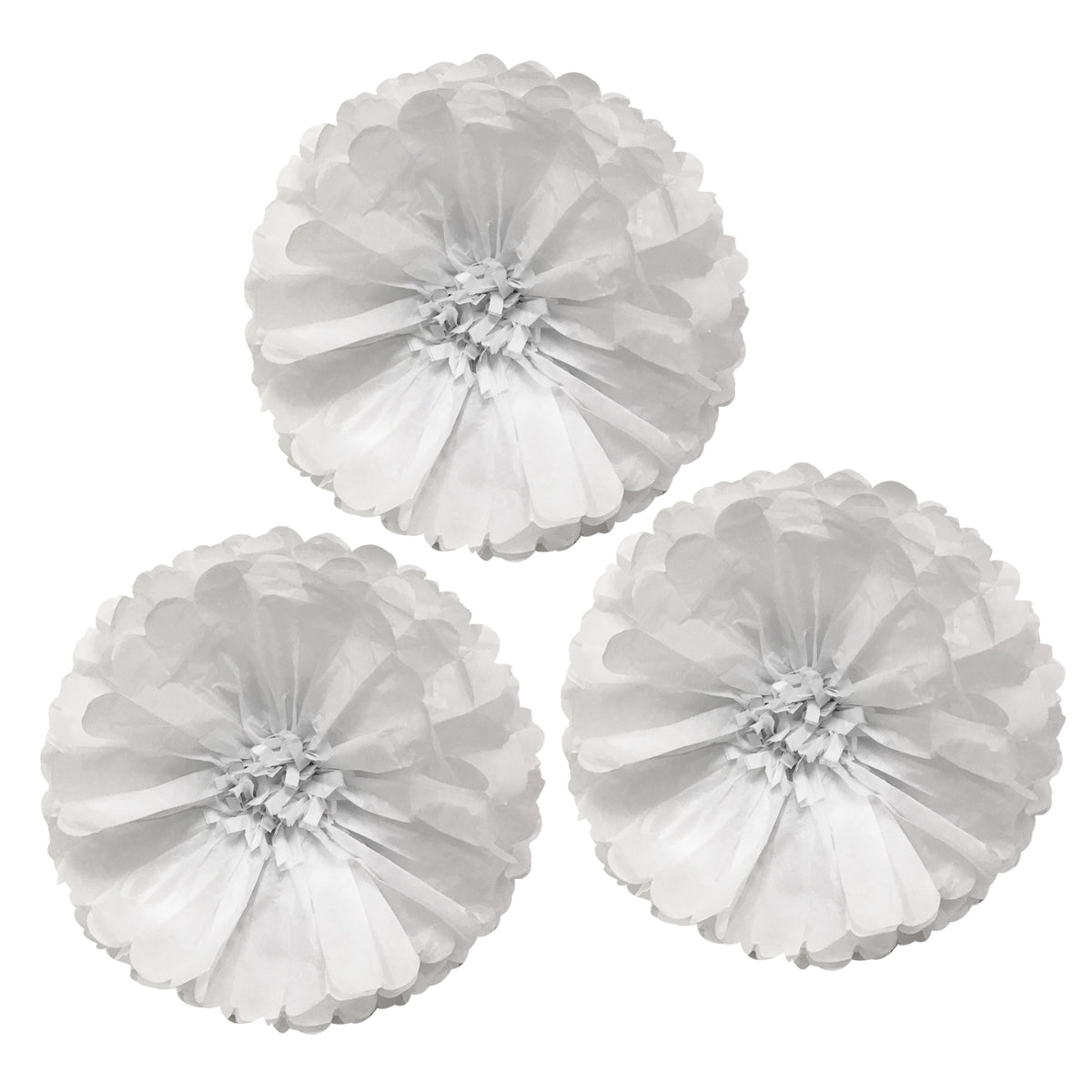 Wrapables Set of 3 Tissue Flower Pom Poms Party Decorations for Weddings, Birthday Parties Baby Showers and Nursery D&#xE9;cor