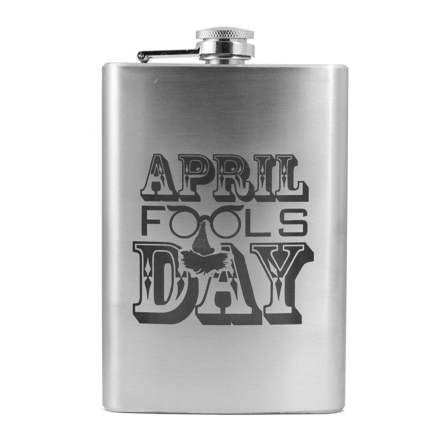 8oz April Fools Day Stainless Steel Flask 8oz April Fools Day Stainless Steel Flask