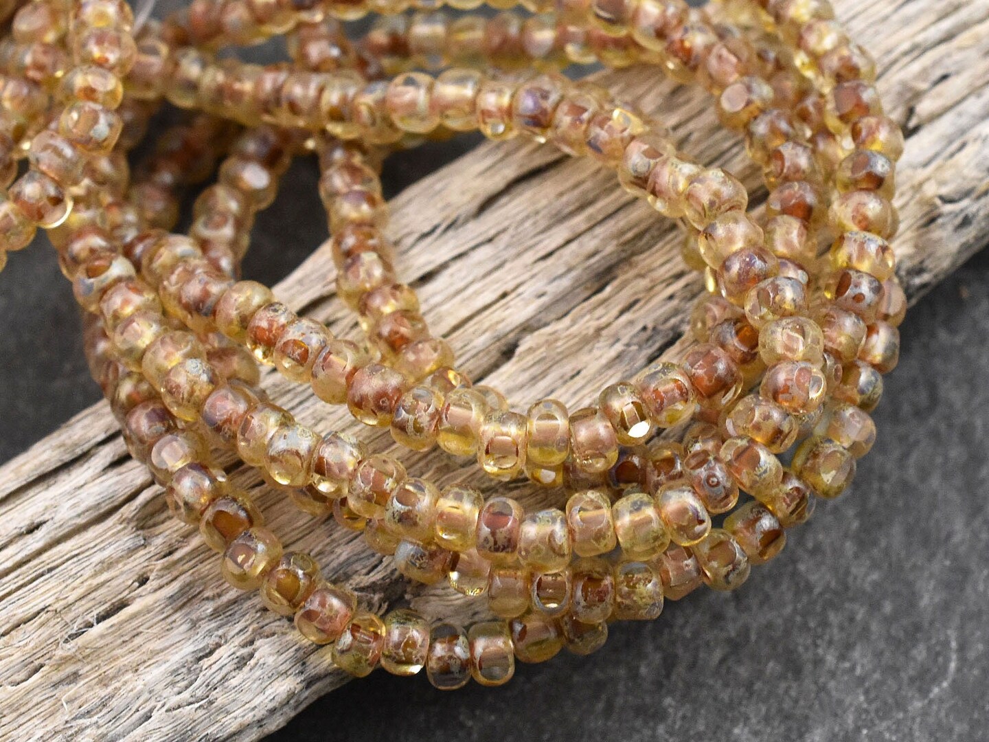 *50* 4x3mm Crystal Picasso Trica Beads