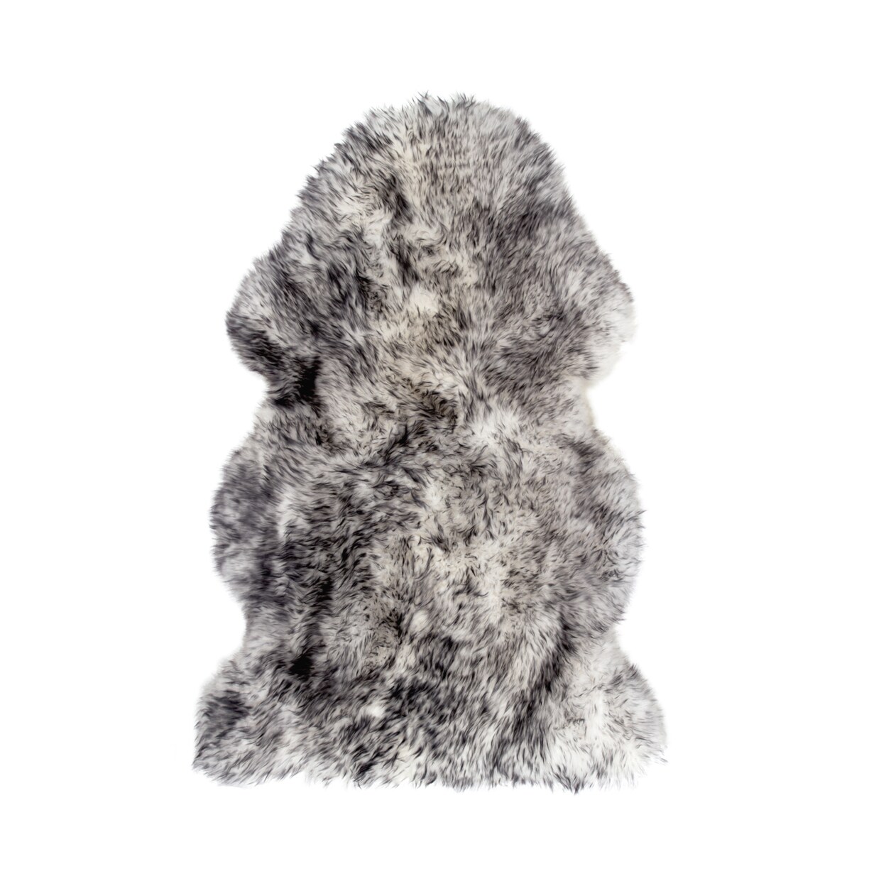 natural 100% NEW ZEALAND SHEEPSKIN SINGLE RUG, GRADIENT GRAY, 2'x3'