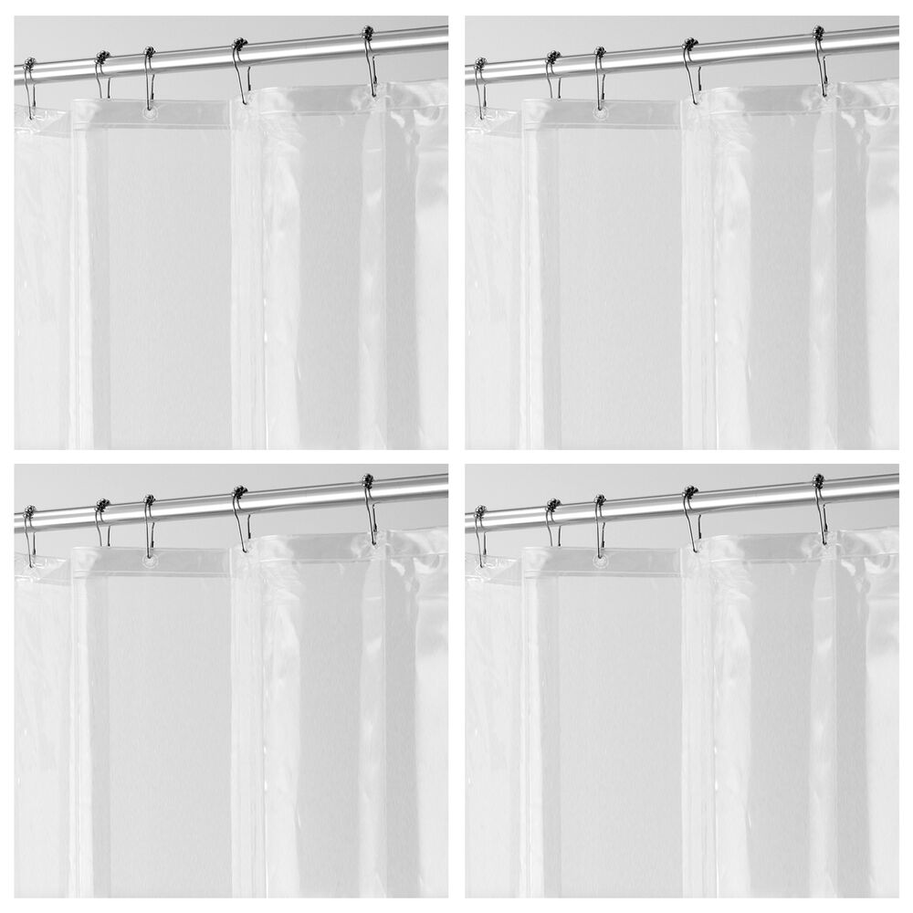 mDesign Long PEVA 72&#x22; x 72&#x22; Waterproof Shower Curtain Liner