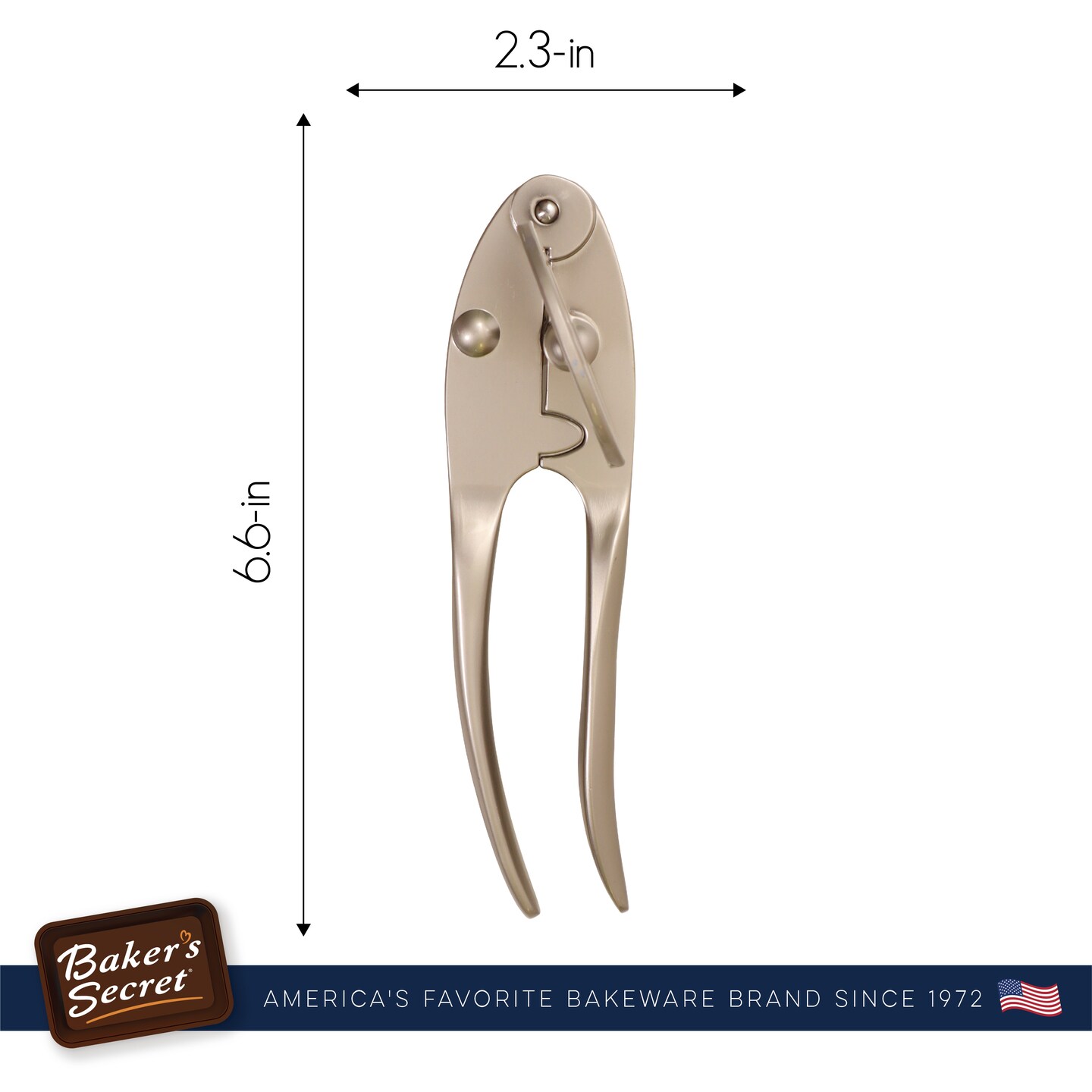Baker&#x27;s Secret - Can Opener Stainless Steel Heavy Duty Tin Can Opener