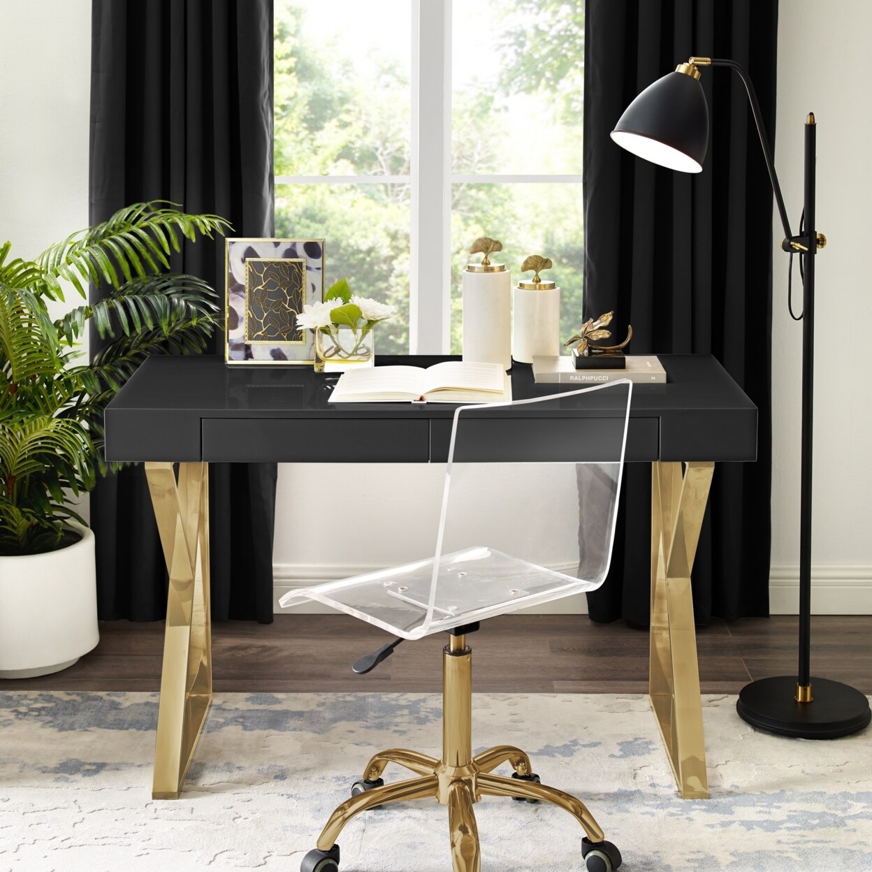 High gloss store writing desk